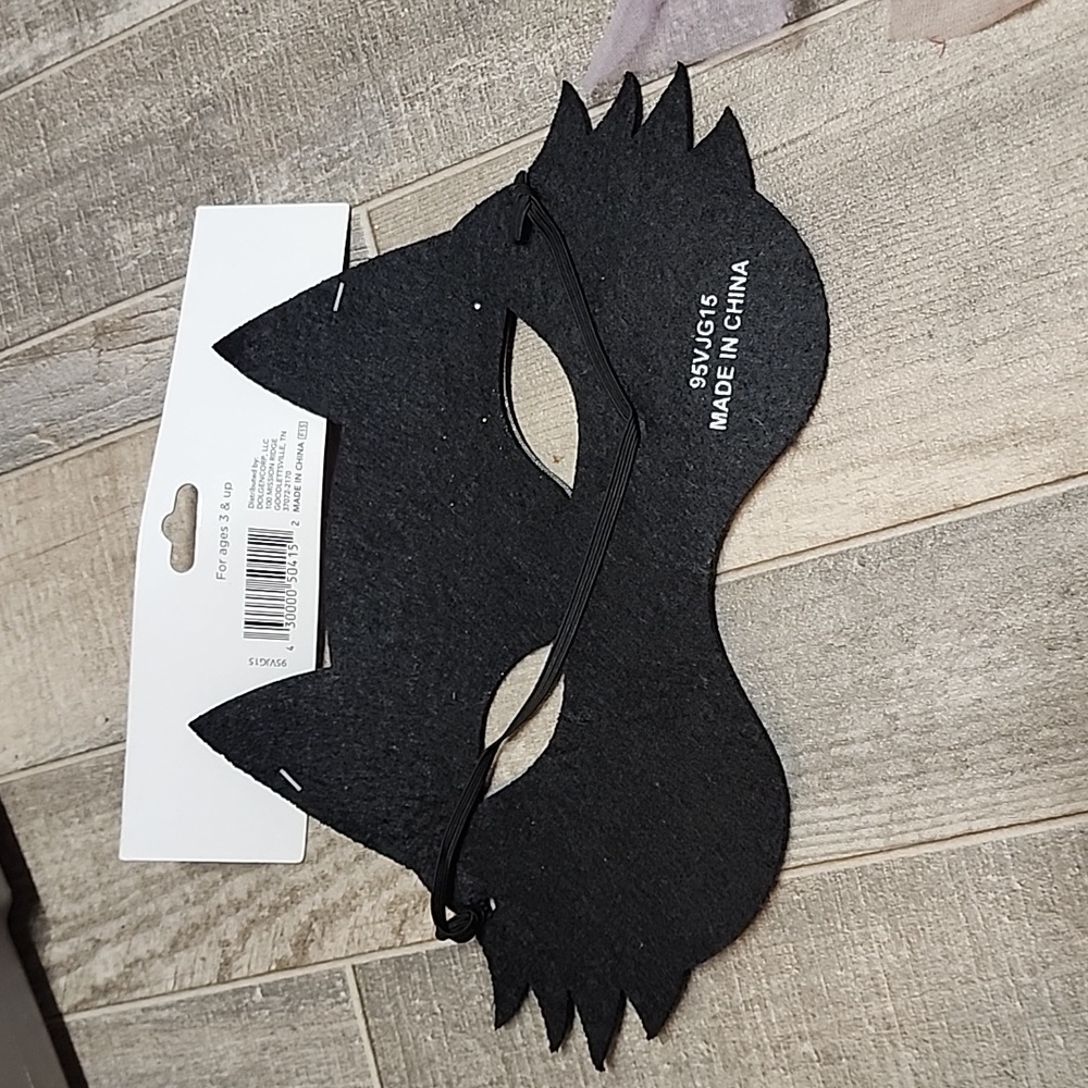 Costume black cat felt mask - Picture 2 of 4